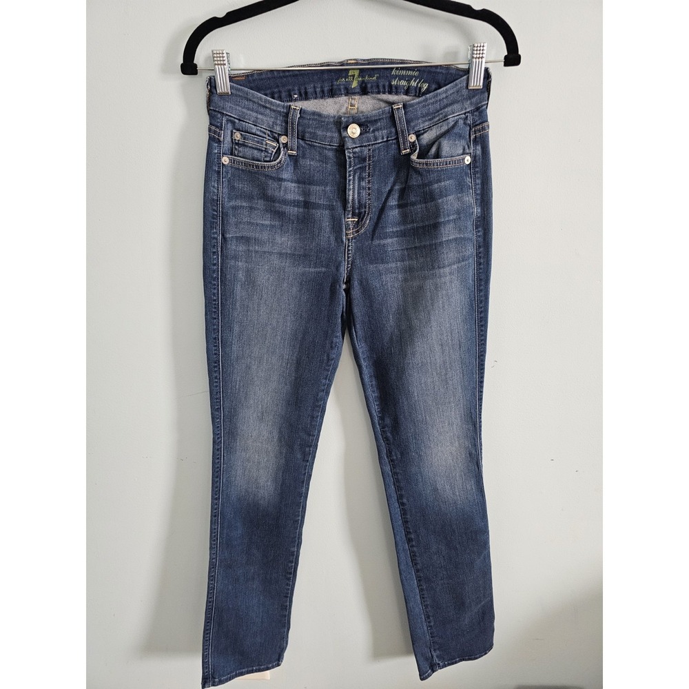 7 For All Mankind‎ Kimmie Straight Leg Med. Wash Jeans Size 28×31